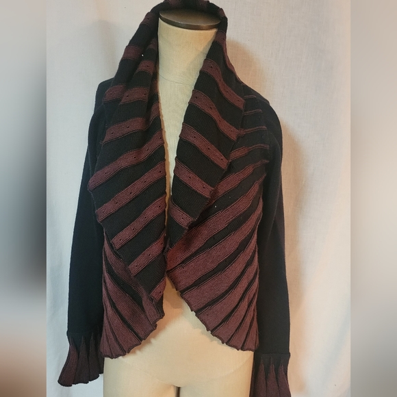 ANGEL DESIGN BY SABRI OZEL SHAWL COLLAR CARDIGAN SWEATER JACKET SMAL EUC - Picture 8 of 15